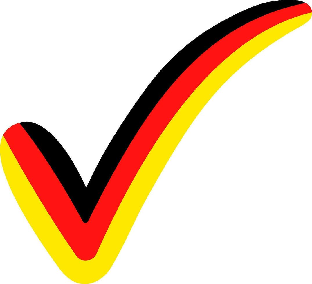 kolla upp mark stil Tyskland flagga symbol val, röstning godkännande de vektor