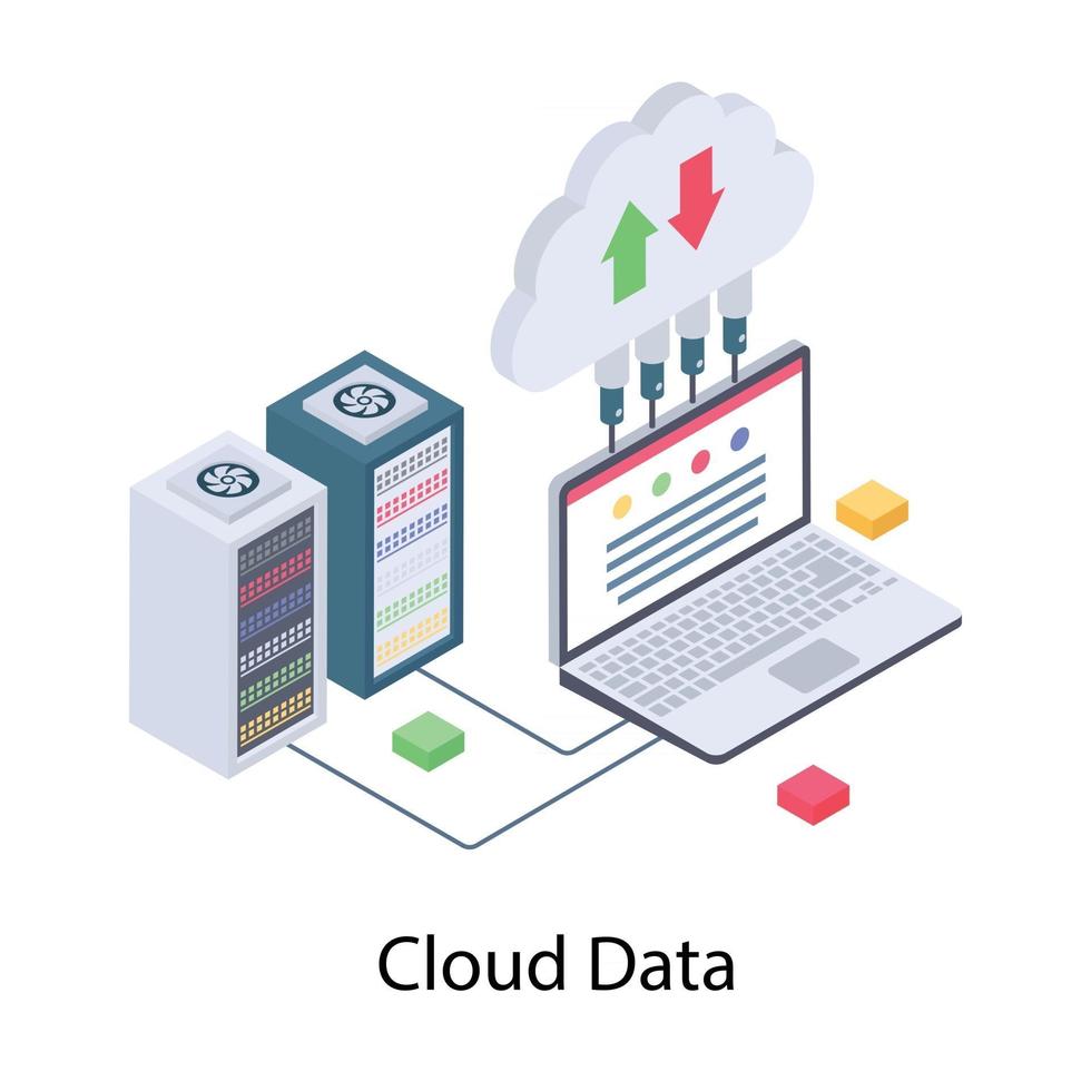 Cloud-Datenkonzepte vektor