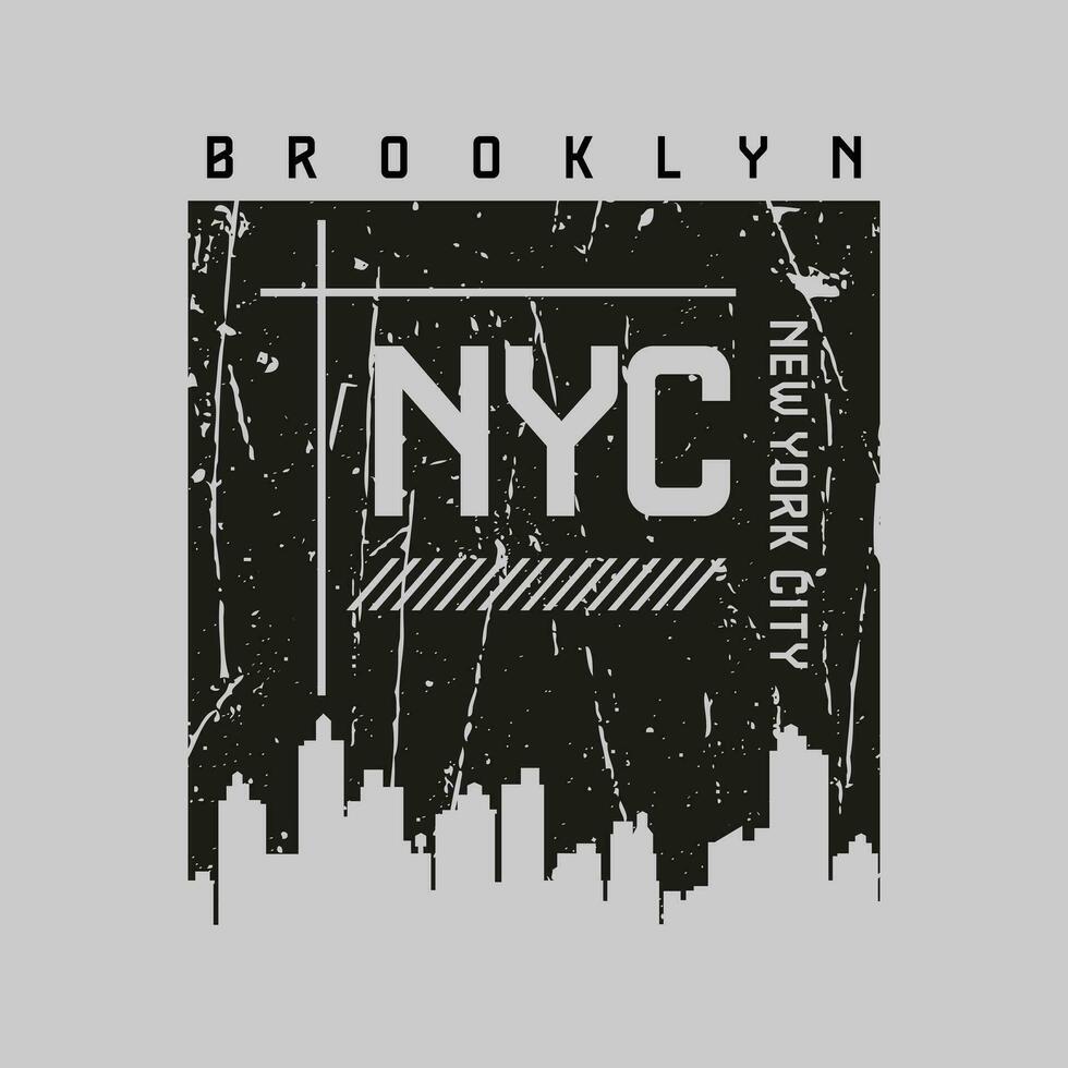 ny york brooklyn illustration typografi. perfekt för design t-shirts, skjortor, hoodies, affisch, skriva ut vektor