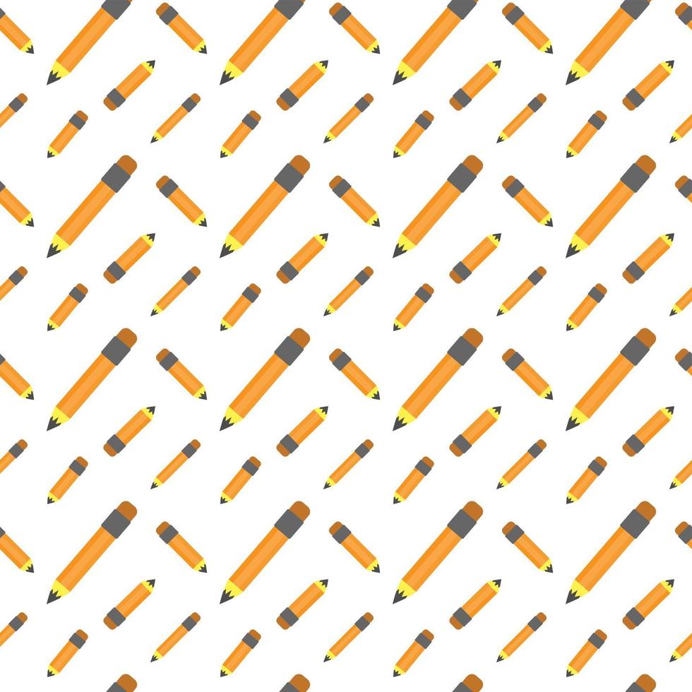 nahtloses Muster mit gelbem Bleistift vektor