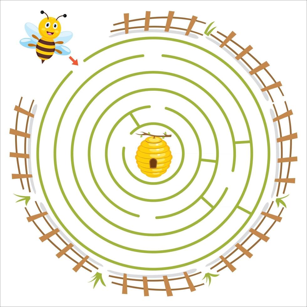 Labyrinthspielillustration für Kinder vektor