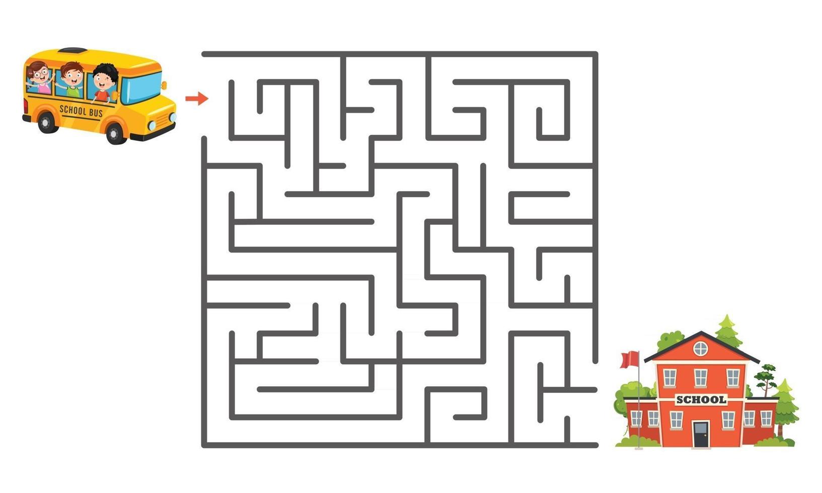 Labyrinthspielillustration für Kinder vektor
