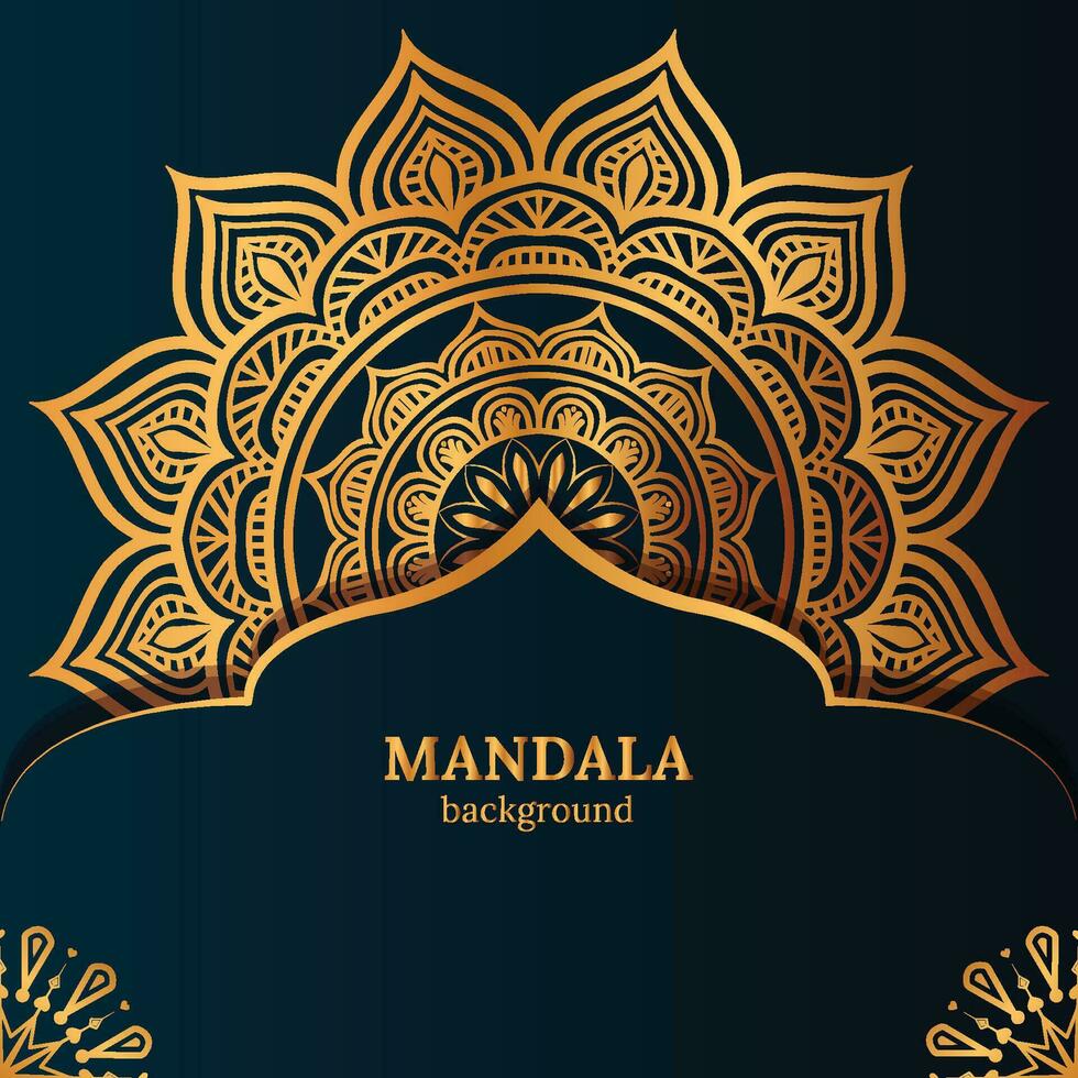 Luxus Mandala mit abstrakt Hintergrund. dekorativ Mandala Design zum Abdeckung, Karte, drucken, Poster, Banner, Broschüre, Einladung. vektor