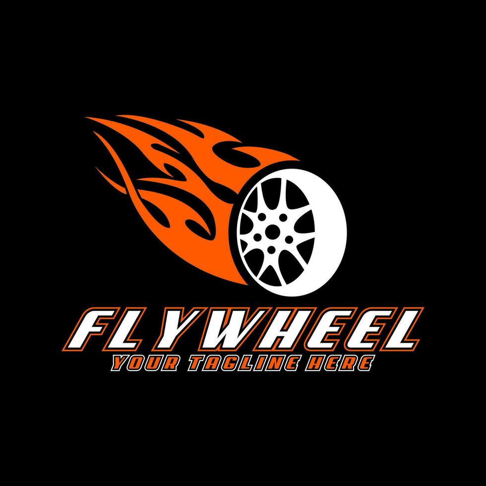 Auto Schwungrad Sport Rennen Logo Design Vektor