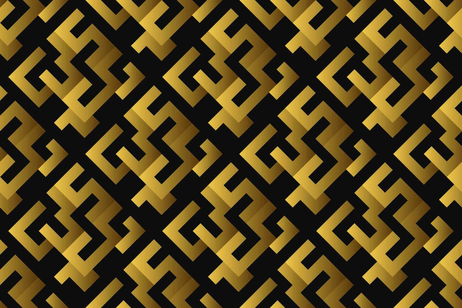 abstrakt geometrisk mönster med rader, romber en sömlös vektor bakgrund. svart och guld textur