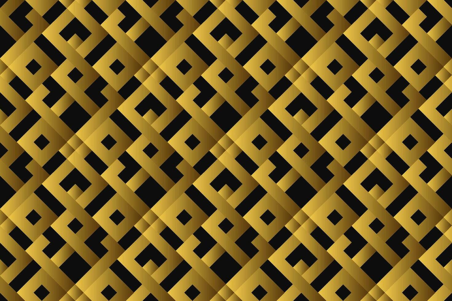 abstrakt geometrisch Muster mit Linien, Rauten ein nahtlos Vektor Hintergrund. schwarz und Gold Textur