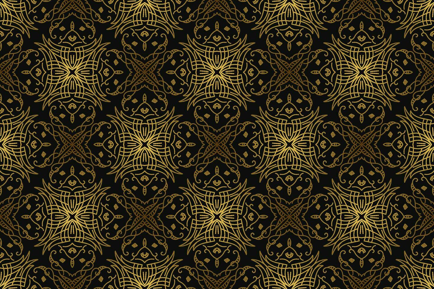 svart och guld konst deco sömlös mönster design vektor