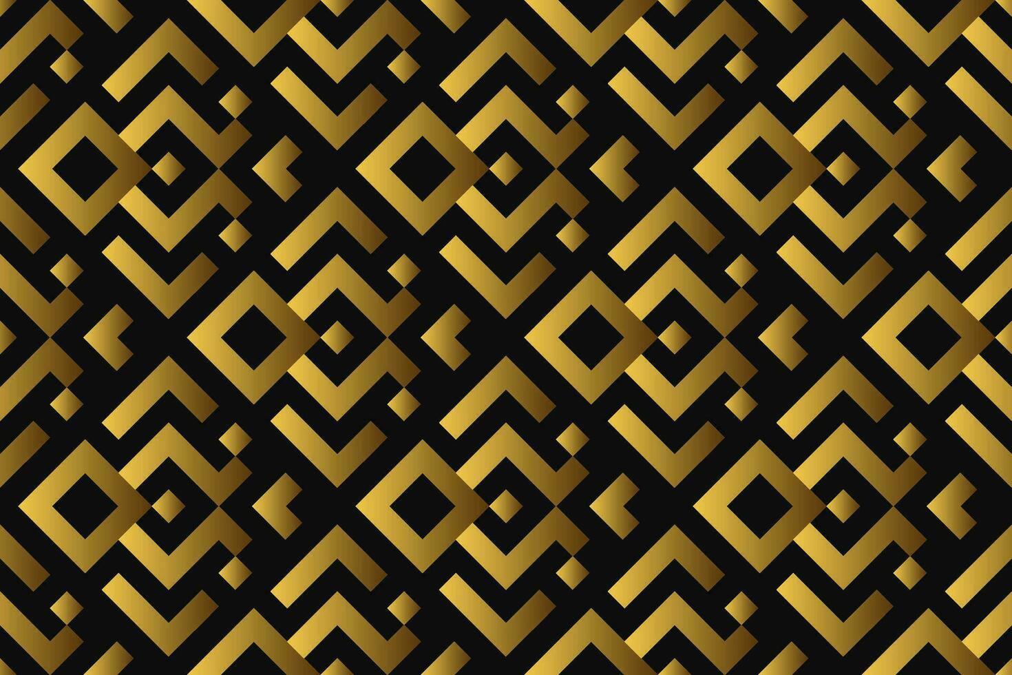 abstrakt geometrisch Muster mit Linien, Rauten ein nahtlos Vektor Hintergrund. schwarz und Gold Textur