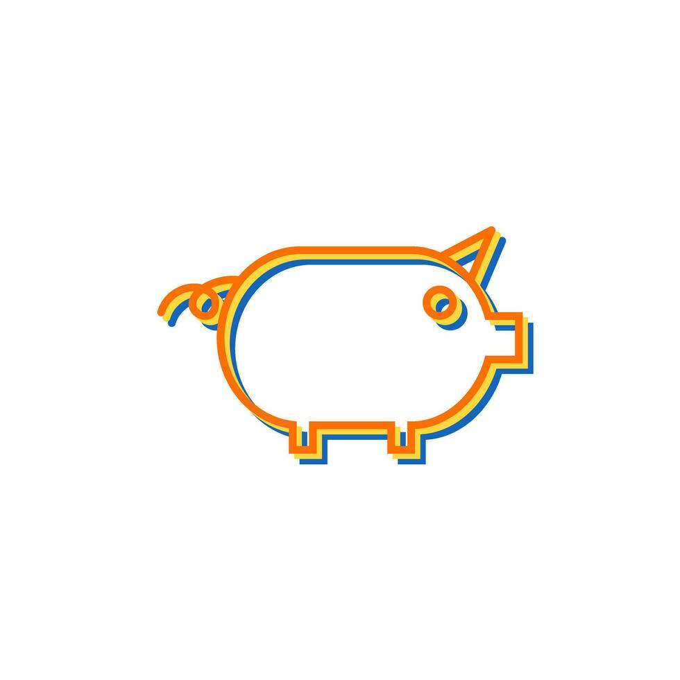 Piggy-Vektor-Symbol vektor