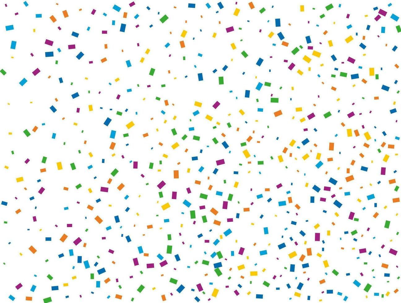 ny år rektangulär konfetti. ljus regnbåge glitter konfetti bakgrund. färgad festlig textur. vektor