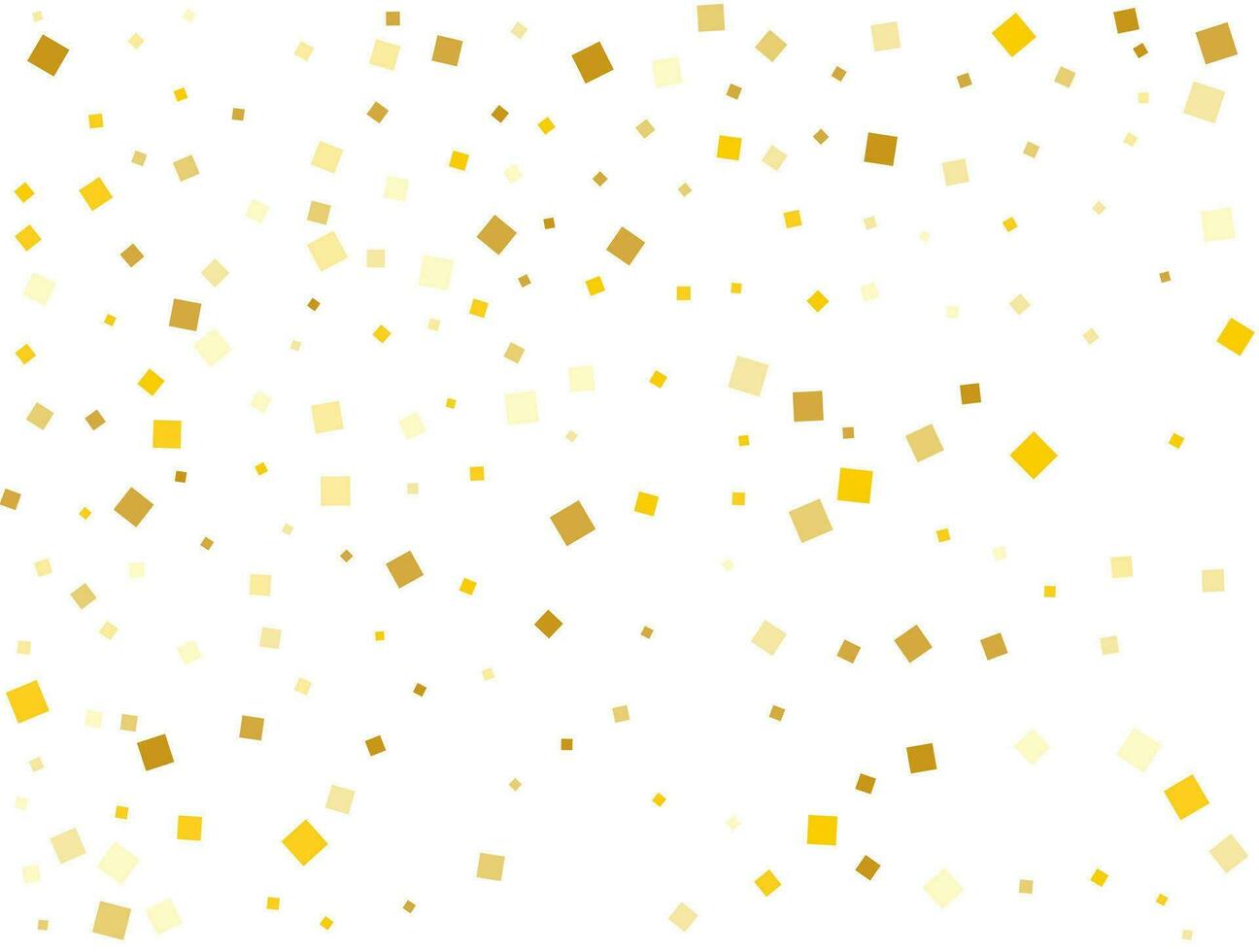gyllene regn från fyrkant konfetti. vektor illustration