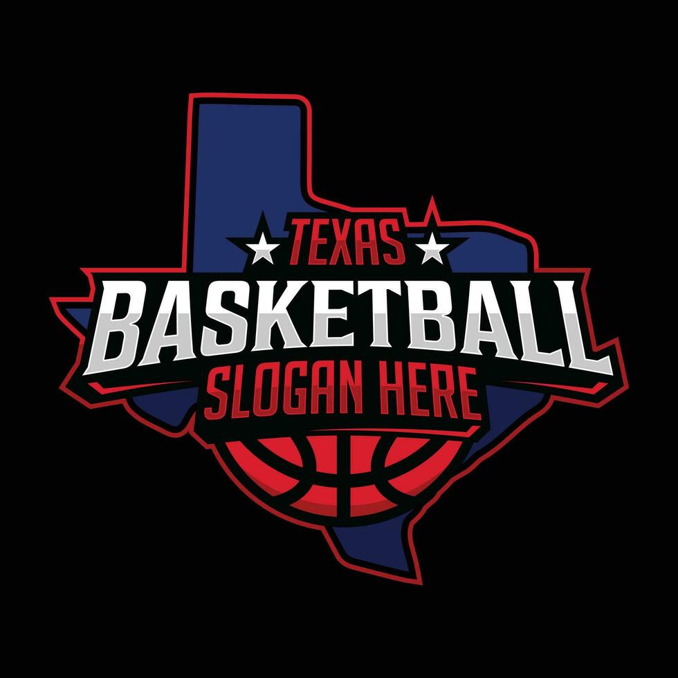 texas basketboll team logotyp emblem i modern stil vektor