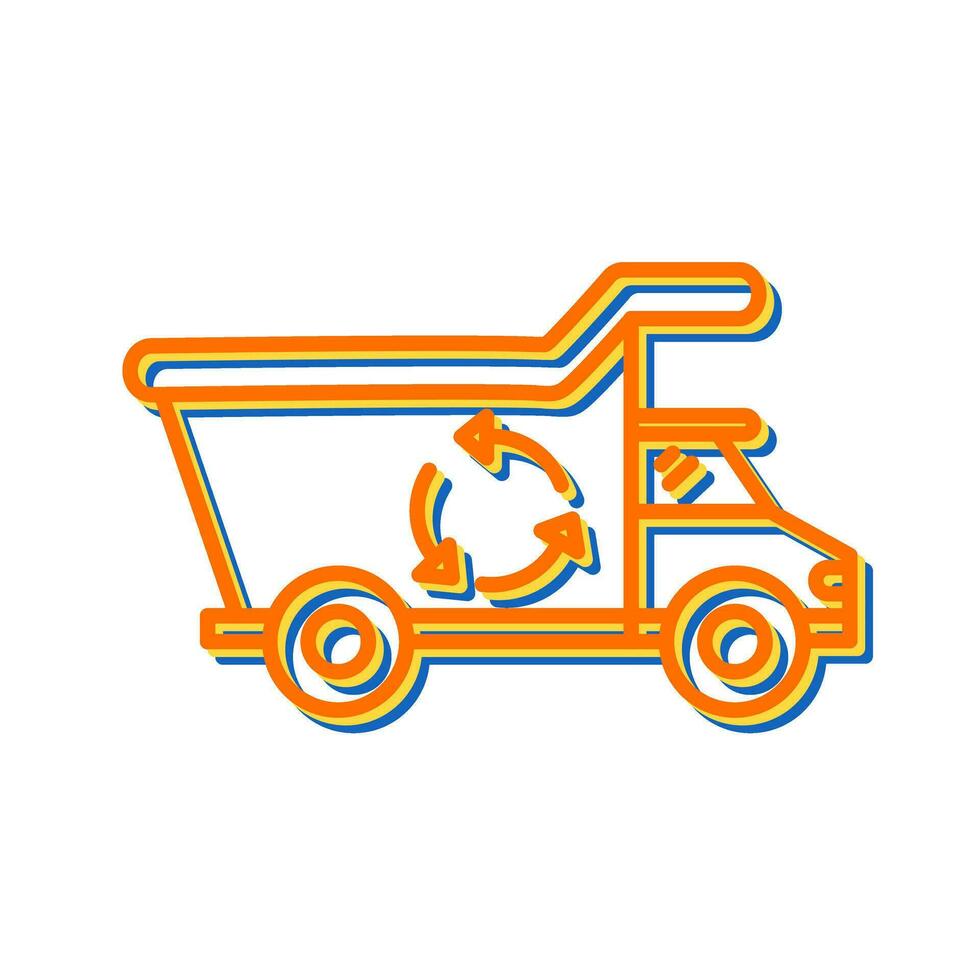 Recycling-LKW-Vektorsymbol vektor