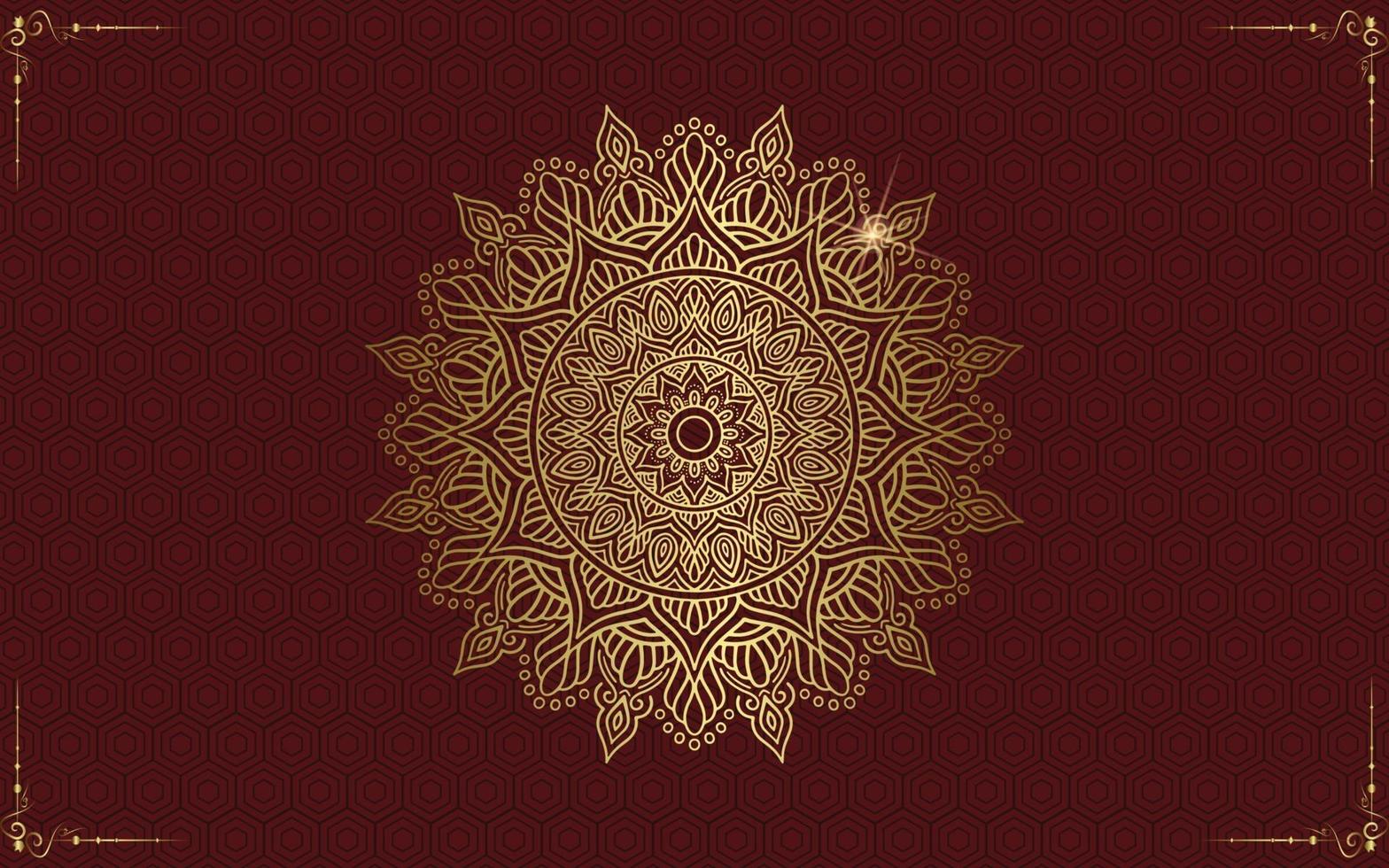 Luxus-Mandala-Hintergrund mit goldener Arabeske vektor