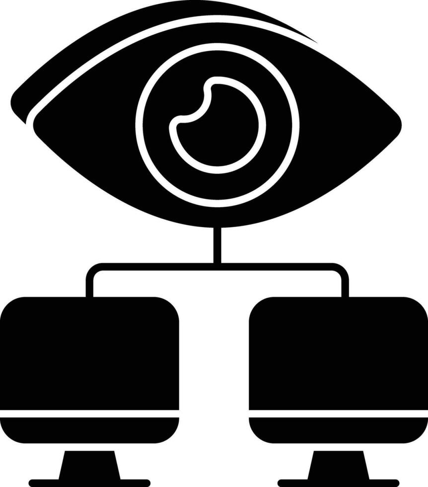dokumentieren Überwachung Glyphe Symbole Design Stil vektor