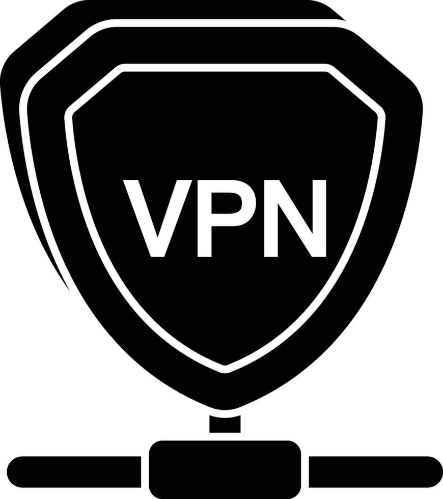 vpn glyf ikoner design stil vektor