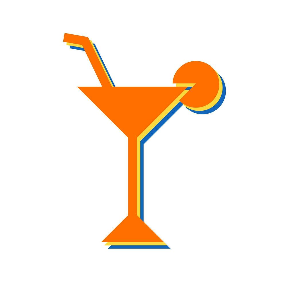 Cocktailglas-Vektorsymbol vektor