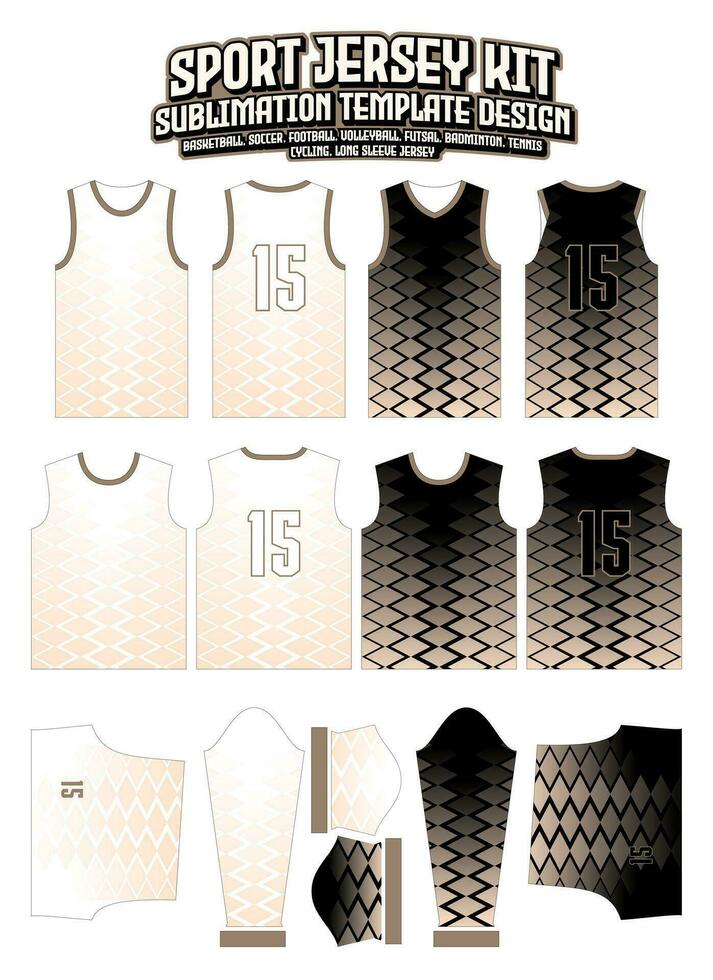 sömlös triangel lutning jersey design sportkläder layout mall vektor