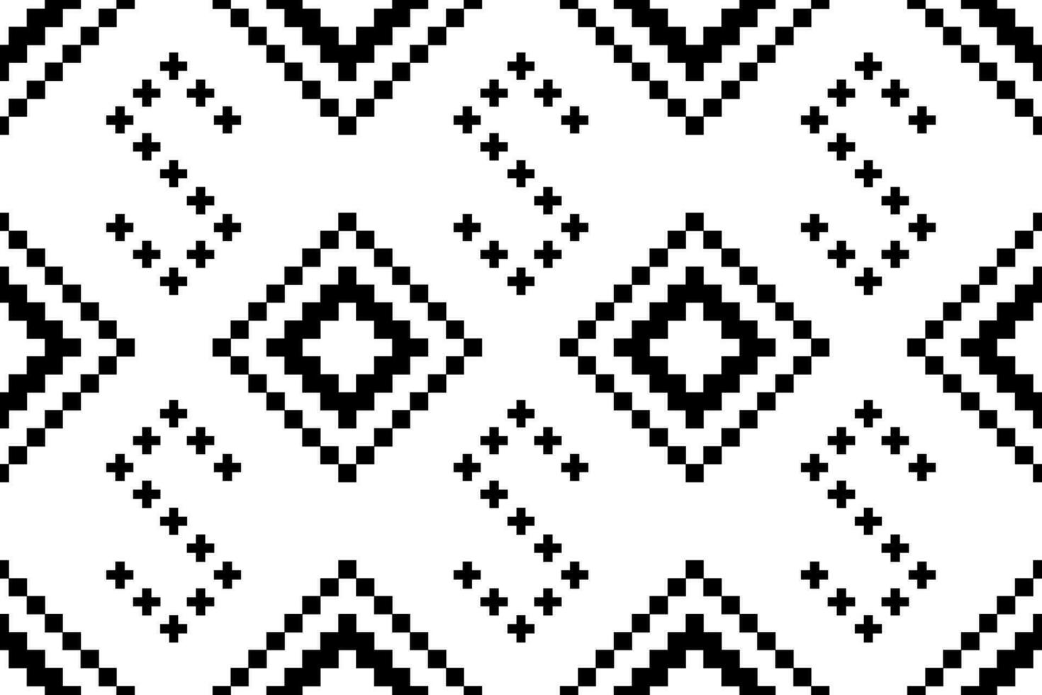 Kreuz Stich bunt geometrisch traditionell ethnisch Muster Ikat nahtlos Muster abstrakt Design zum Stoff drucken Stoff Kleid Teppich Vorhänge und Sarong aztekisch afrikanisch indisch indonesisch vektor