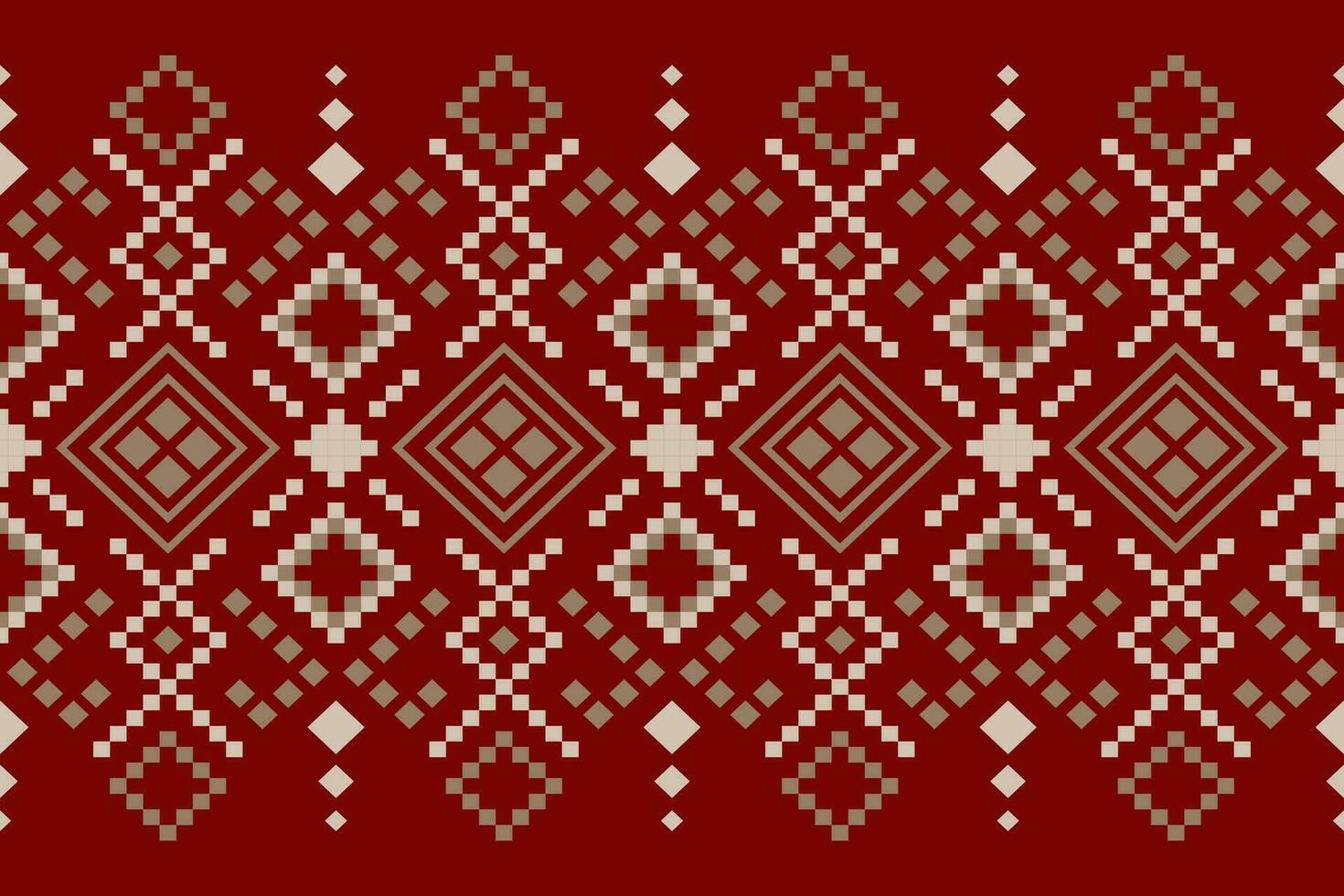 Kreuz Stich bunt geometrisch traditionell ethnisch Muster Ikat nahtlos Muster abstrakt Design zum Stoff drucken Stoff Kleid Teppich Vorhänge und Sarong aztekisch afrikanisch indisch indonesisch vektor