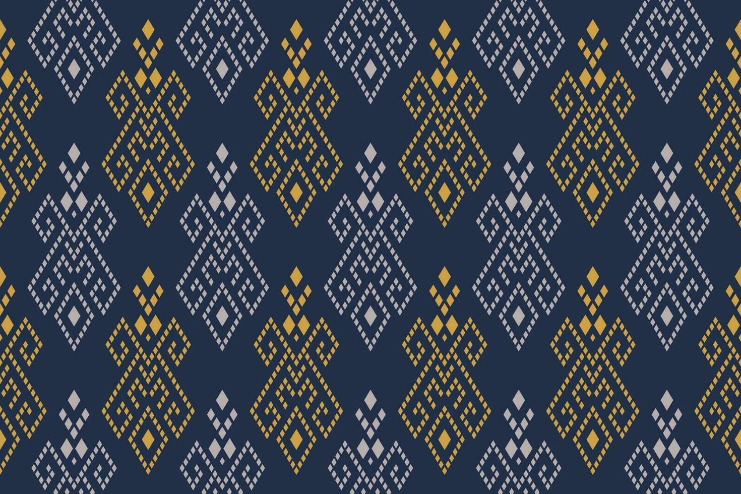 Kreuz Stich bunt geometrisch traditionell ethnisch Muster Ikat nahtlos Muster abstrakt Design zum Stoff drucken Stoff Kleid Teppich Vorhänge und Sarong aztekisch afrikanisch indisch indonesisch vektor