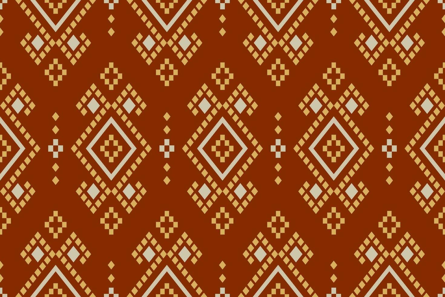 Kreuz Stich bunt geometrisch traditionell ethnisch Muster Ikat nahtlos Muster abstrakt Design zum Stoff drucken Stoff Kleid Teppich Vorhänge und Sarong aztekisch afrikanisch indisch indonesisch vektor