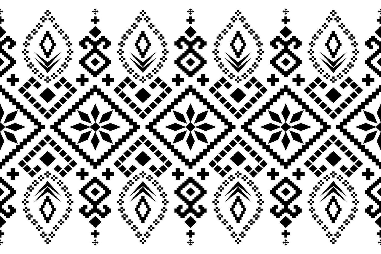 Kreuz Stich bunt geometrisch traditionell ethnisch Muster Ikat nahtlos Muster abstrakt Design zum Stoff drucken Stoff Kleid Teppich Vorhänge und Sarong aztekisch afrikanisch indisch indonesisch vektor