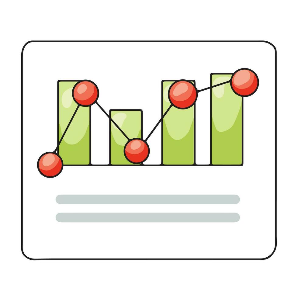 Diagramm Symbol isoliert auf ein Weiß Hintergrund. analytisch Diagramm Symbol, handgemalt Stil vektor