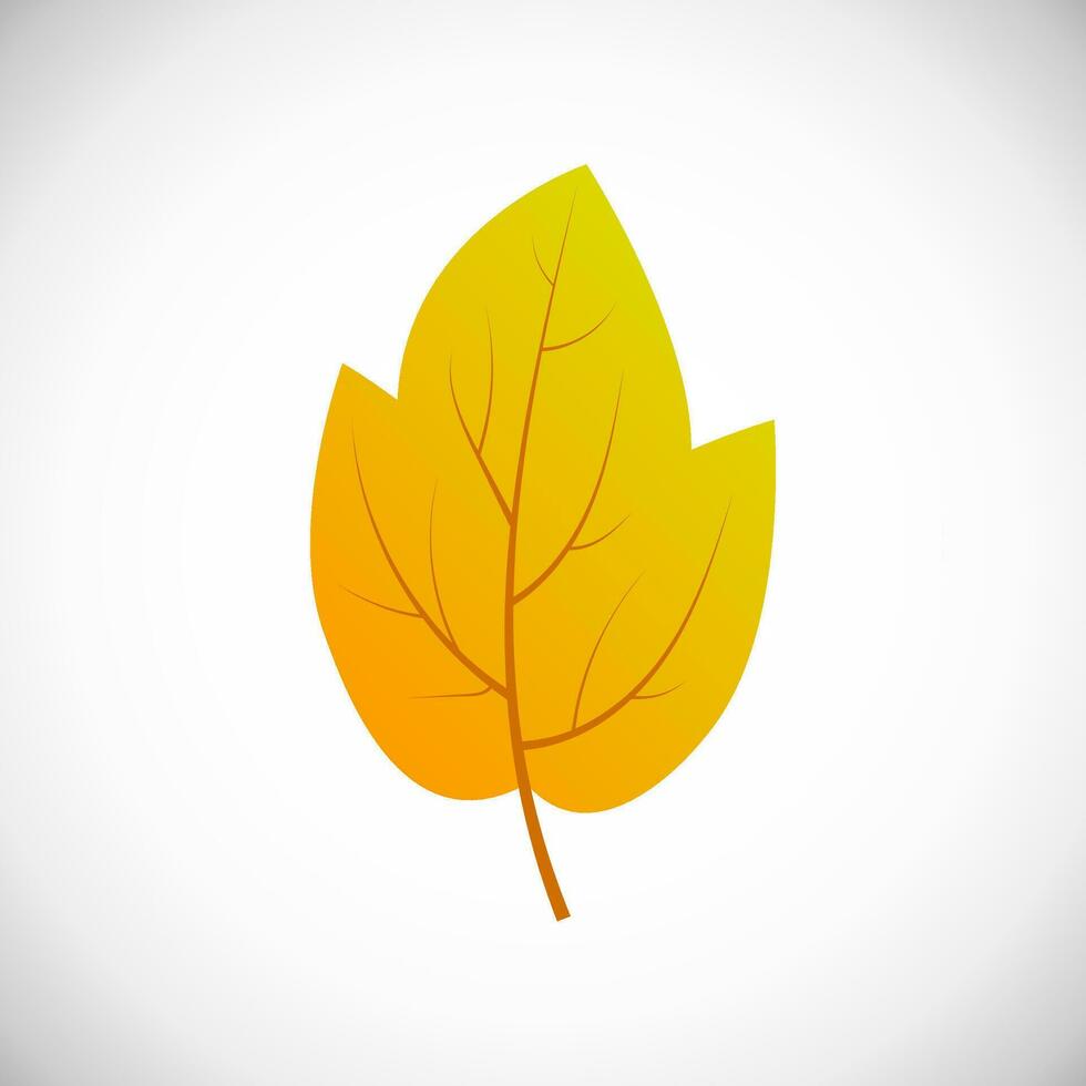 gul lönn blad. höst blad av en träd på en vit bakgrund. vektor illustration