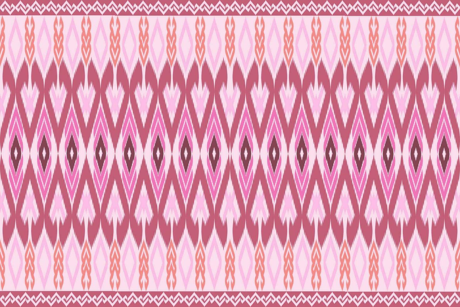 ethnisch abstrakt Ikat nahtlos Muster im Stammesstoff indisch und Maxikaner Stil. Design zum Hintergrund, Hintergrund, Illustration, Stoff, Kleidung, Teppich, Textil, Batik, Stickerei. vektor