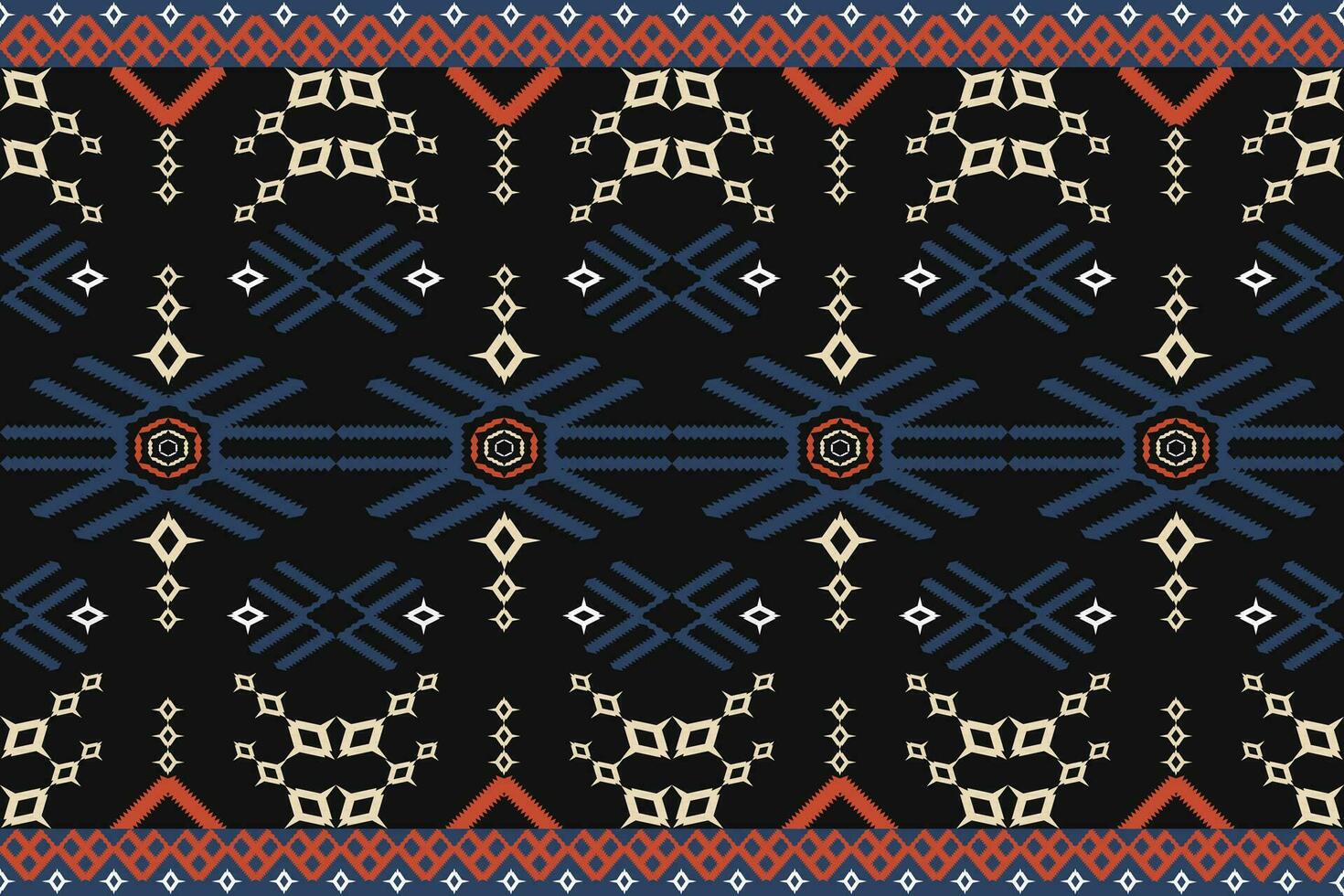 ethnisch Illustration Vektor.bunt asiatisch Stil Blumen- Muster.abstrakt ethnisch aztekisch geometrisch Muster Design zum Hintergrund.Damast Stil Muster zum Textil- und Dekoration. vektor