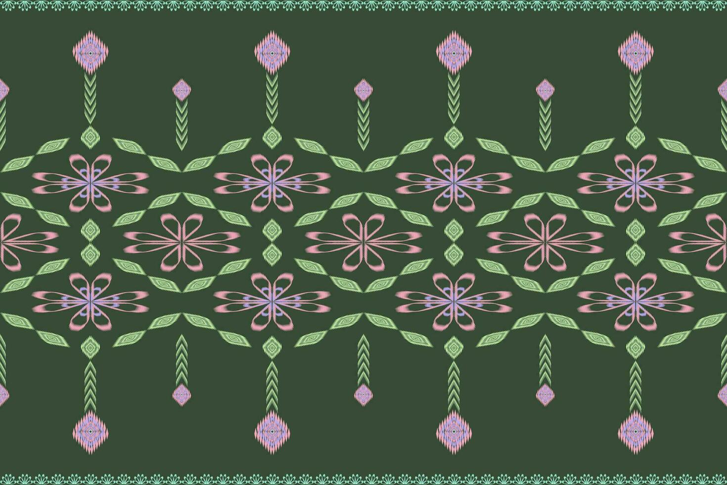 Stammes- ethnisch Vektor hintergrund.abstrakt ethnisch Muster Design zum Hintergrund oder Textur.ikat geometrisch Folklore ornament.bunt geometrisch Stickerei zum Stoff, Teppich, Kleidung.