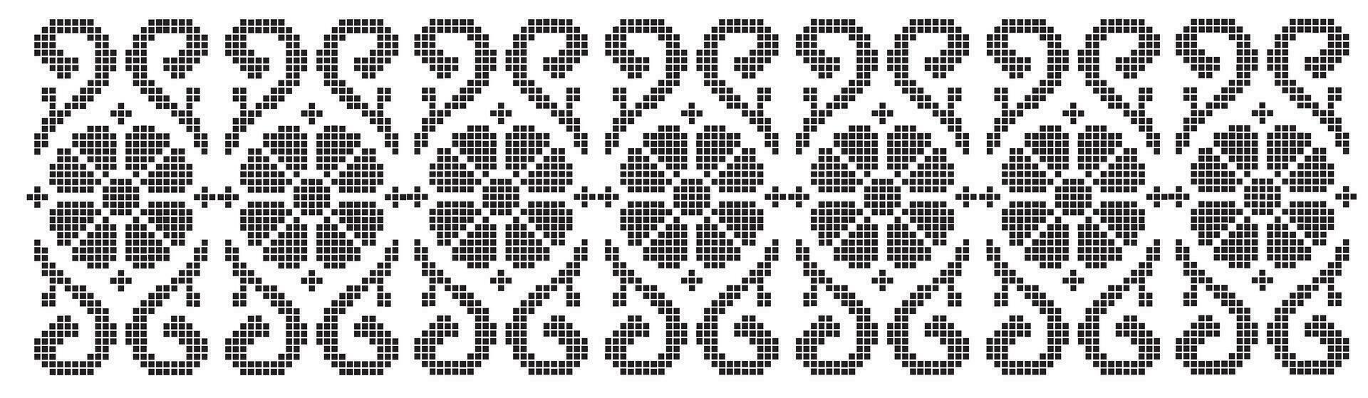 klein Punkte und Quadrate Vektor Muster Illustration im schwarz und weiß