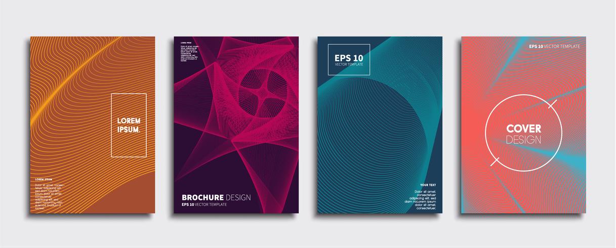 Minimale Vector-Cover-Designs. Zukünftige Plakatschablone vektor