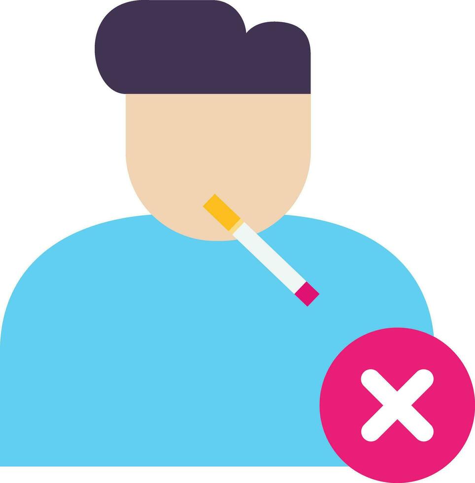 Nein Rauchen Symbol Vektor eben Illustration