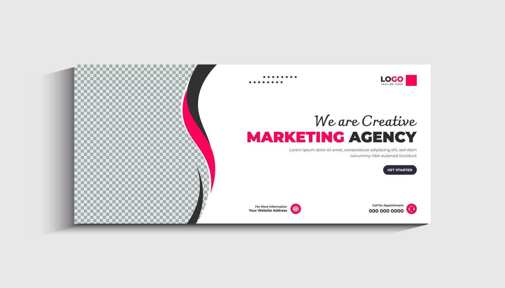 kreativ korporativ Geschäft Digital Agentur zum Sozial Medien Post Startseite Banner Vorlage vektor