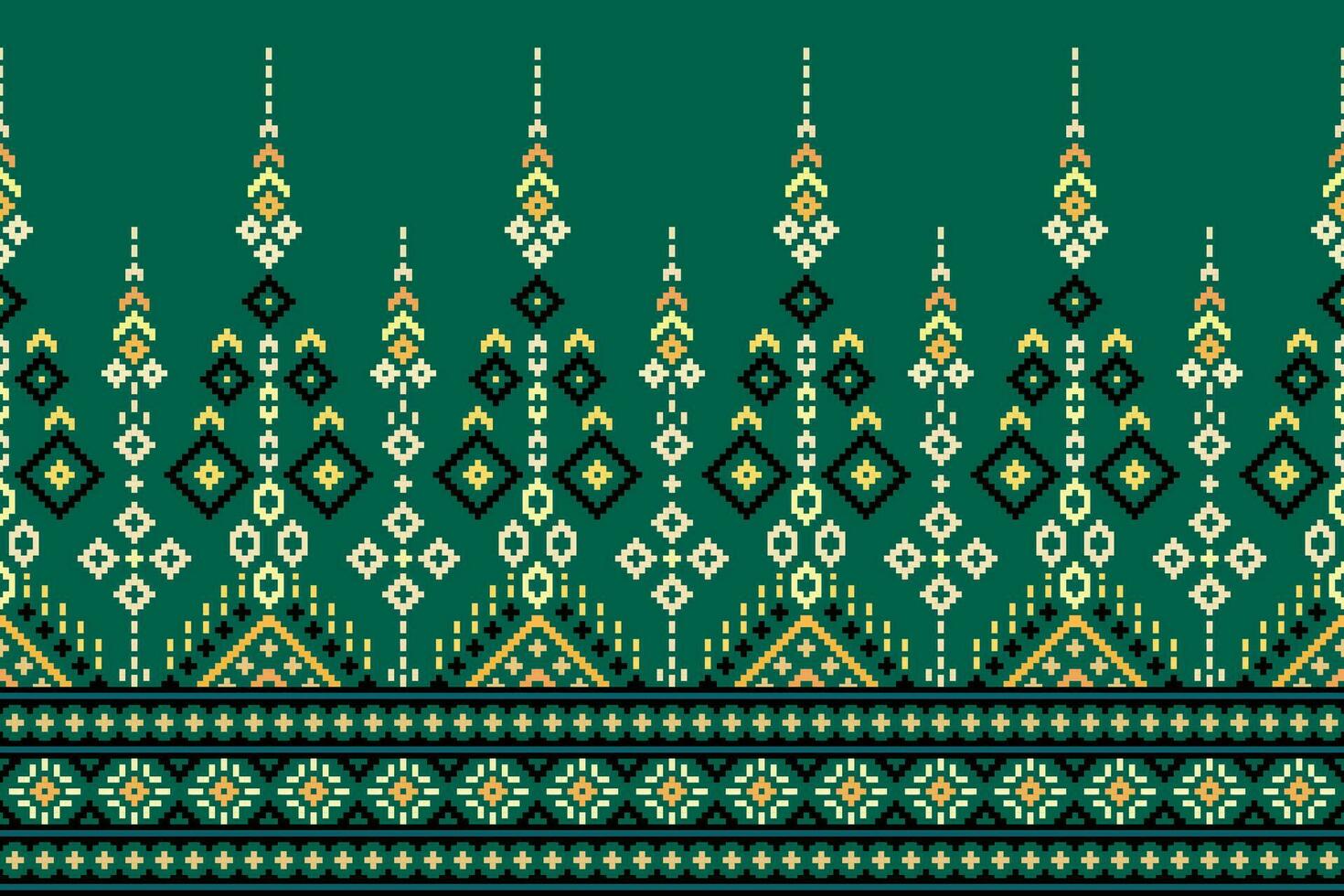 geometrisk etnisk orientalisk mönster traditionell. pixel mönster, broderi stil. design för Kläder, tyg, batik, bakgrund, tapet, omslag, stickat vektor