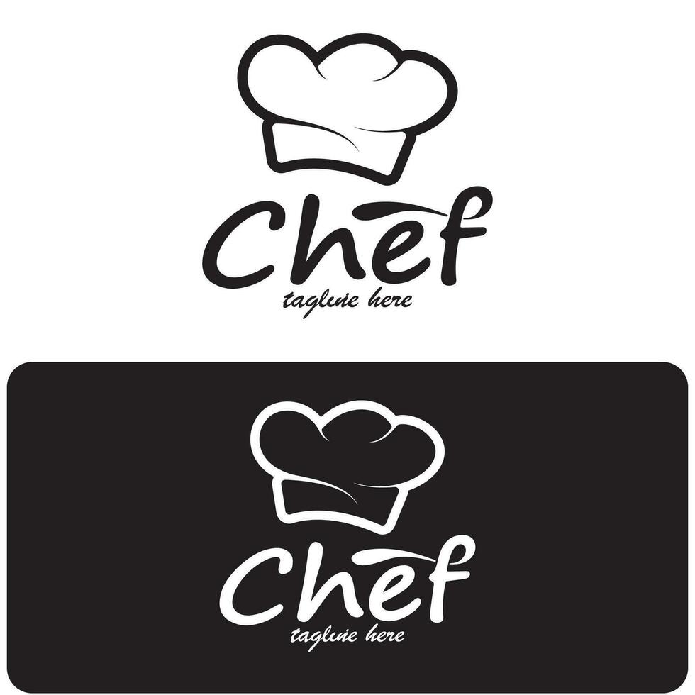 professionell logotyp kock eller kök kock hatt.för företag, hem laga mat och restaurang chef.bagery, vektor