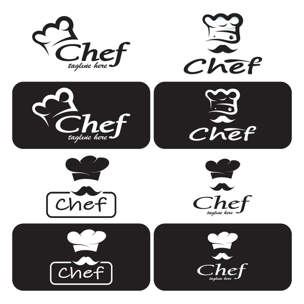 professionell logotyp kock eller kök kock hatt.för företag, hem laga mat och restaurang chef.bagery, vektor