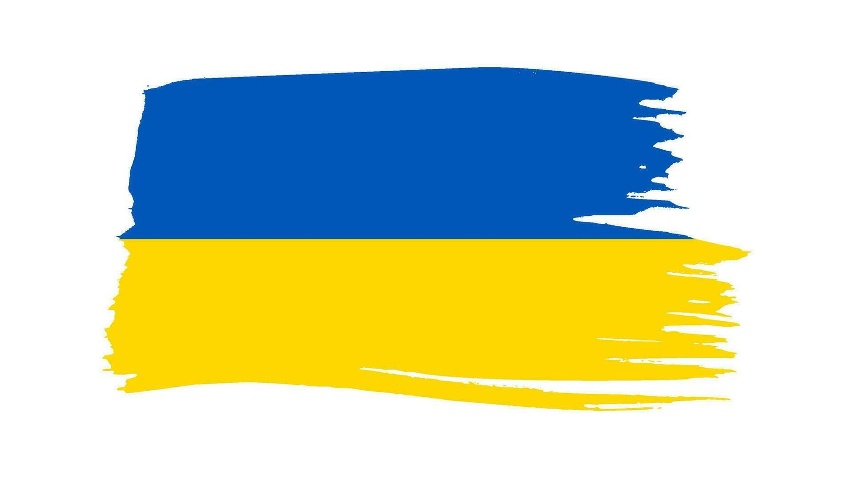 ukrainska nationell flagga i grunge stil vektor