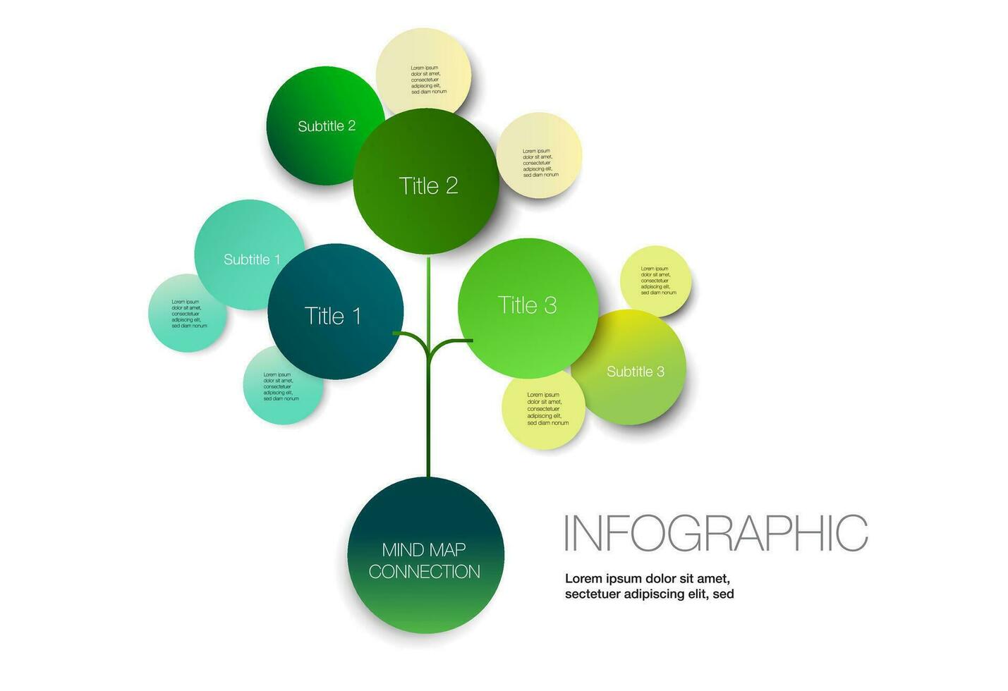 Infografik Baum Verstand Karte vektor