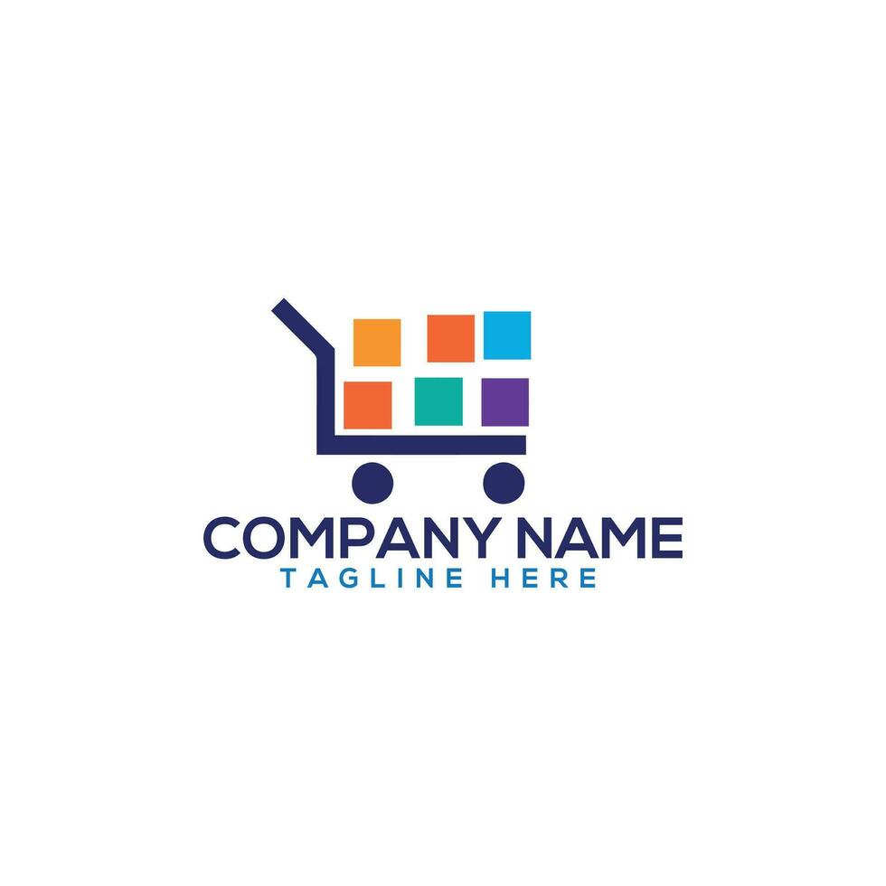 kreativ modern abstrakt E-Commerce Logo Design vektor