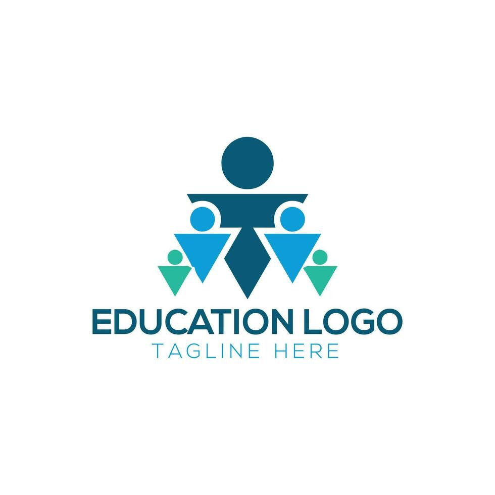 utbildning logotyp, Lycklig människor hoppa med gradering keps form vektor