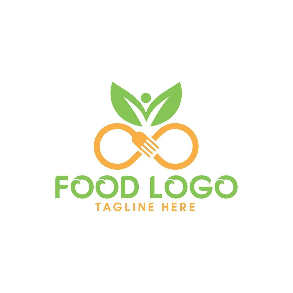 Essen Blatt Natur Konzept Logo Symbol Vektor Vorlage