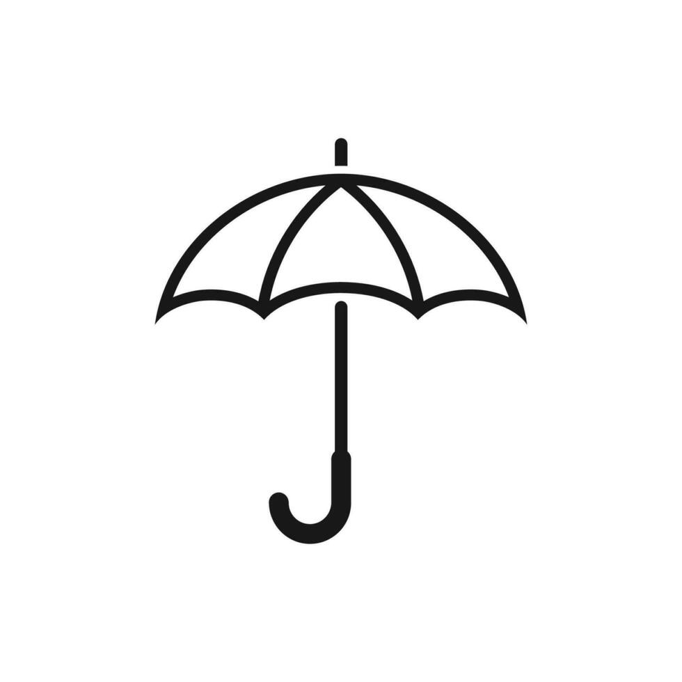 Regenschirm Gliederung Symbol. Regenschirm Vektor Symbol. Regenschirm Symbol