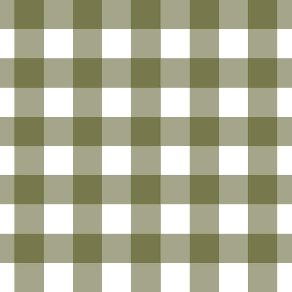 Gingham nahtlos Muster mit Grün und Weiß Farbe, Schachbrett Hintergrund, Quadrat, Tischdecke, Vektor Illustration.