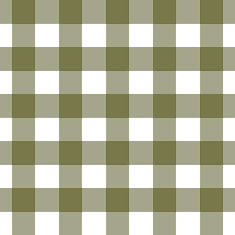 gingham sömlös mönster med grön och vit Färg, checkerboard bakgrund, fyrkant, bordsduk, vektor illustration.