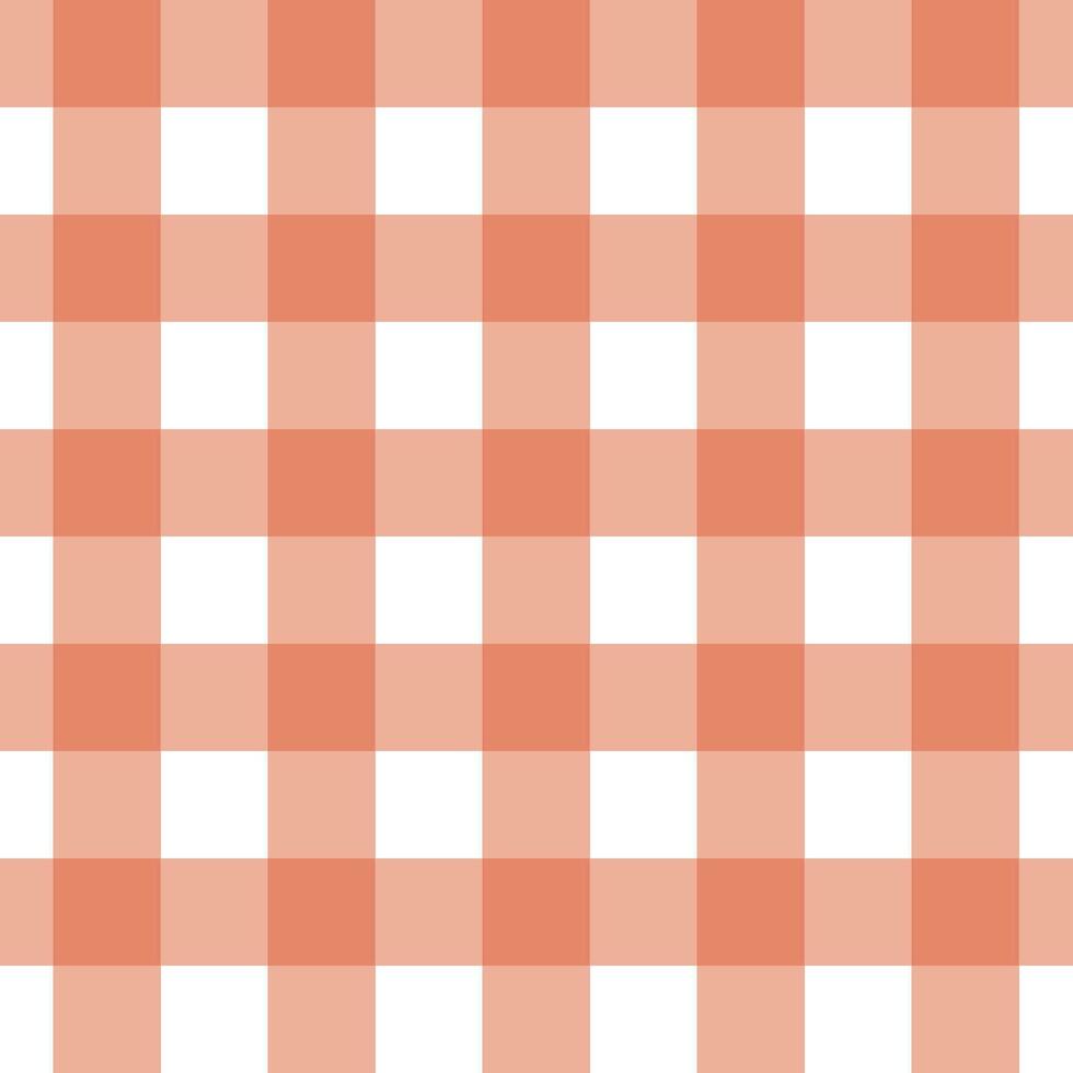 gingham sömlös mönster med röd och vit Färg, checkerboard bakgrund, fyrkant, bordsduk, vektor illustration.