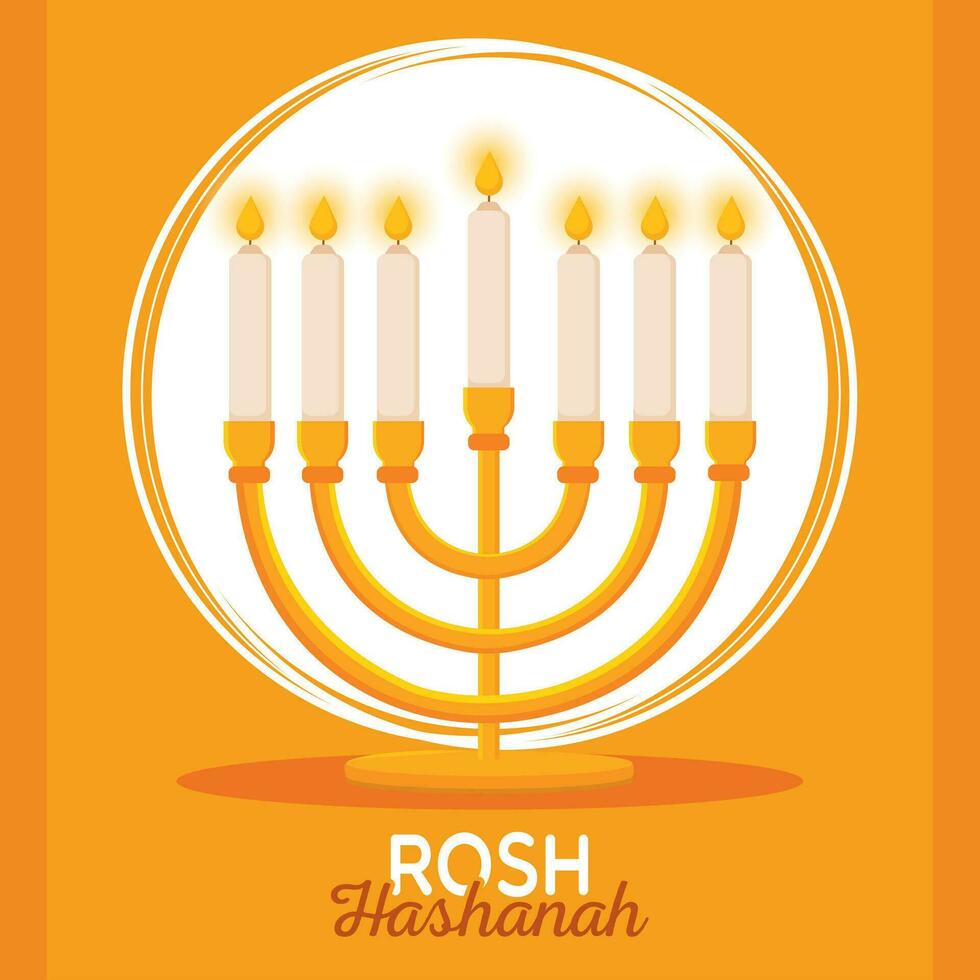 affisch kristallkrona honung rosh hashanah vektor illustration