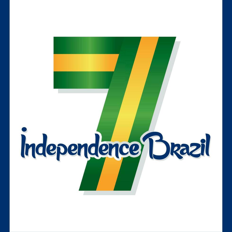 farbig Unabhängigkeit von Brasilien September 7 Poster Vektor